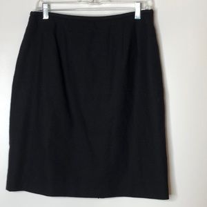 Vintage Amanda Smith Pure Wool Womens Skirt Woolmark Black 16 PLUS SIZE
